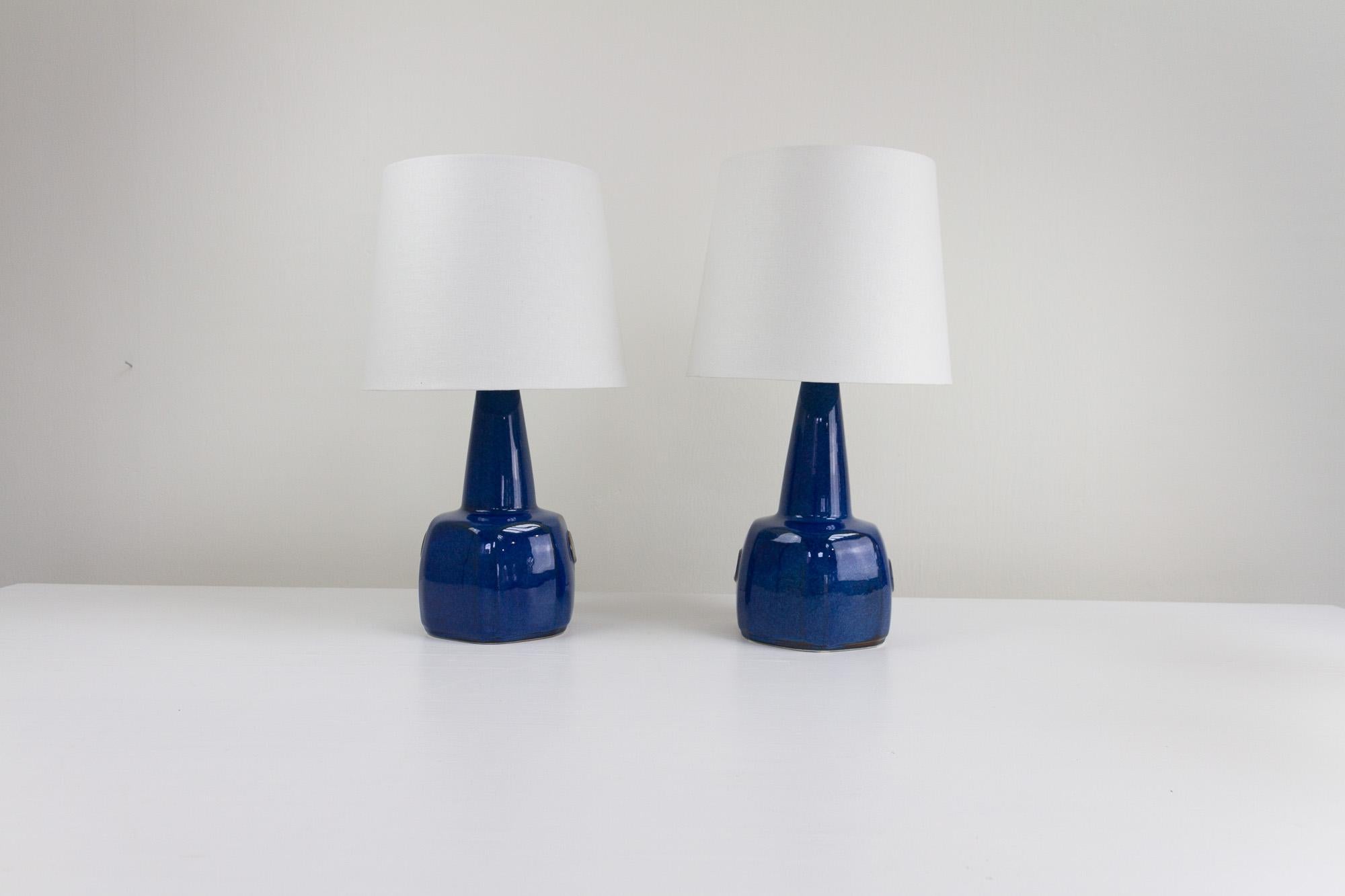 Pair of Danish Modern Ceramic Table Lamps by Einar Johansen for Søholm, 1960s 8
