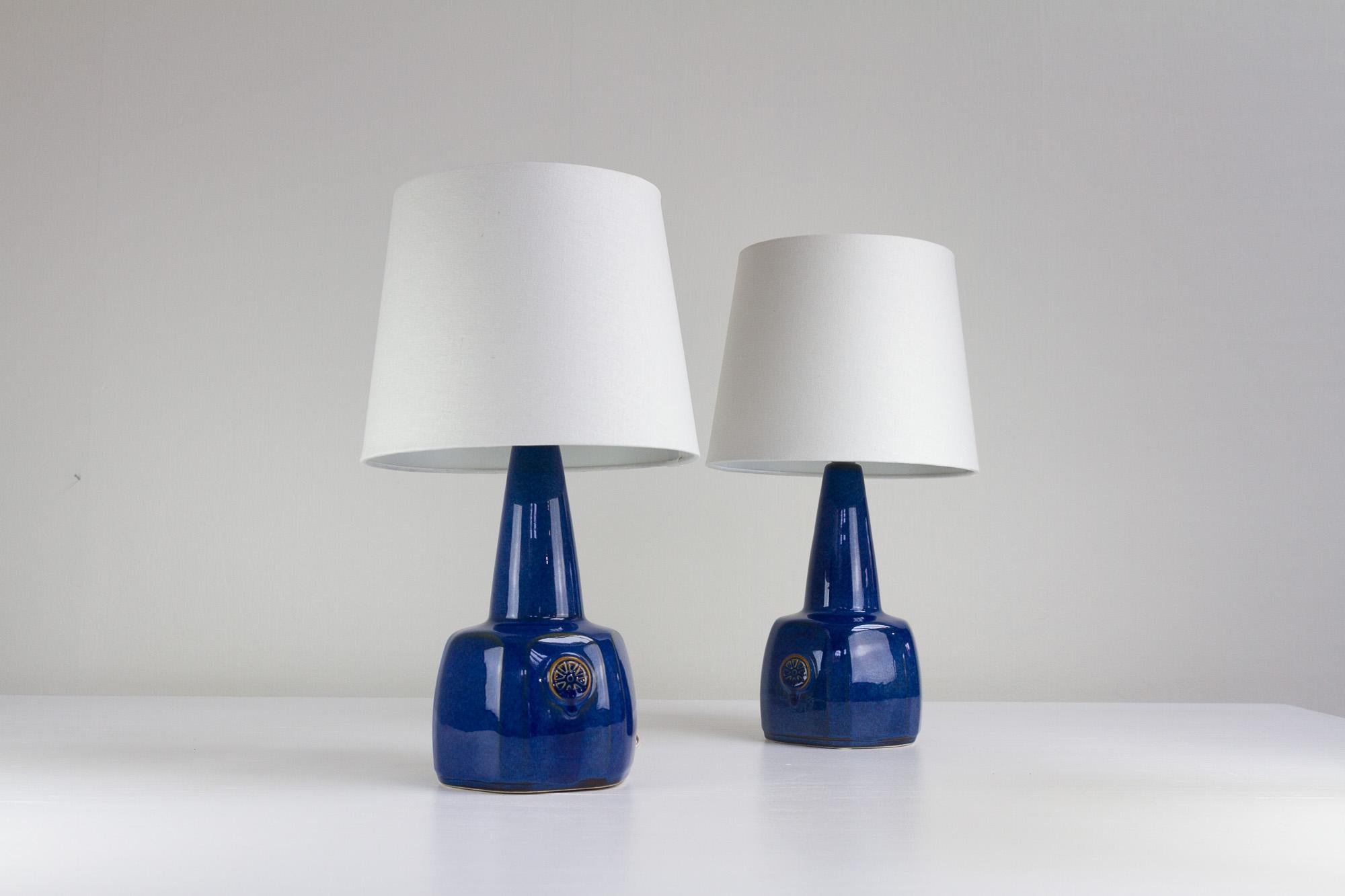 Pair of Danish Modern Ceramic Table Lamps by Einar Johansen for Søholm, 1960s 15