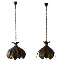 Pair of Danish Modern Chandelier Pendant Lamps by Svend Aage Holm Sørensen, 1960