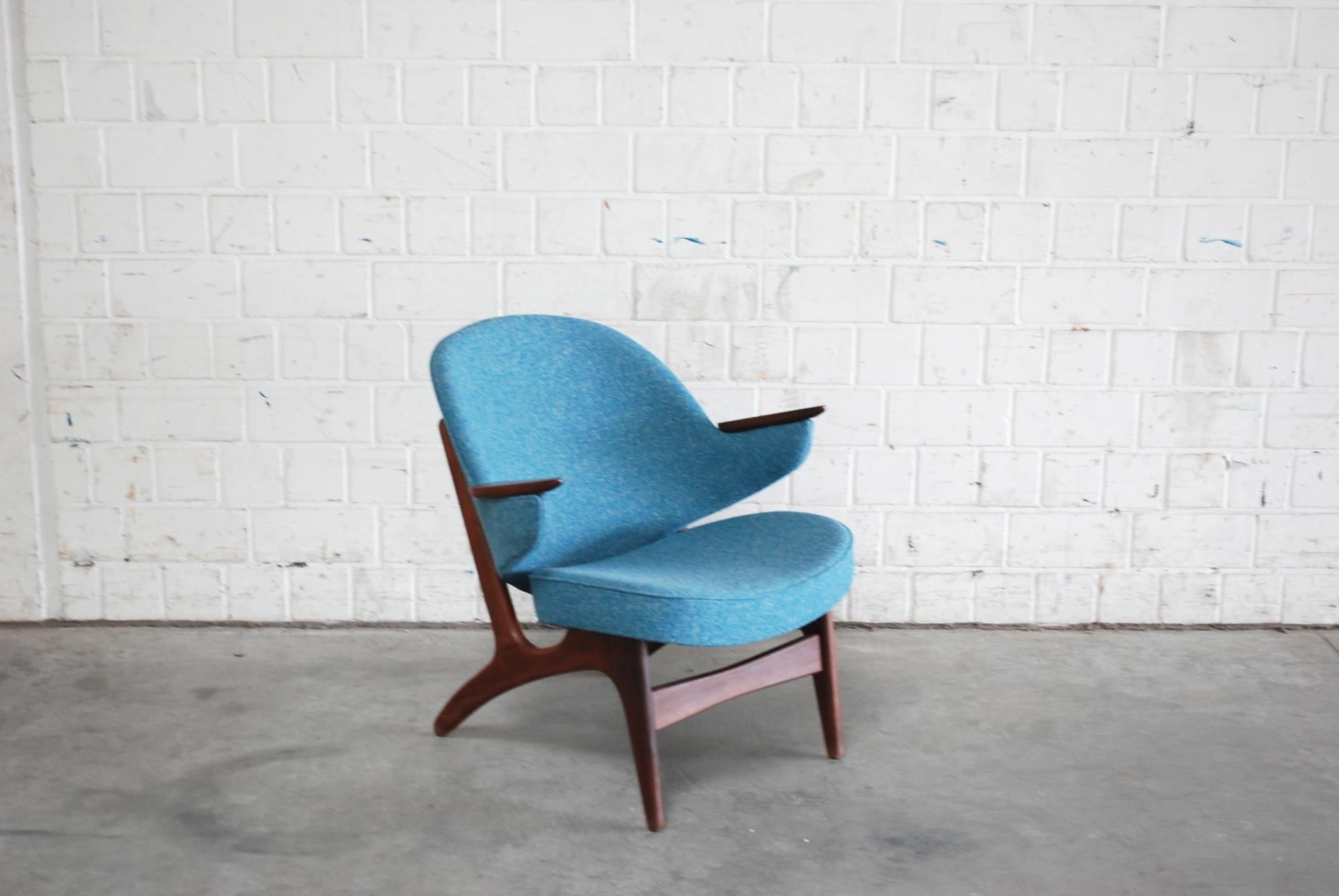 Mid-Century Modern Carl Edward Matthes Pair of Danish Modern Easy Lounge Chair, 1960s For Sale
