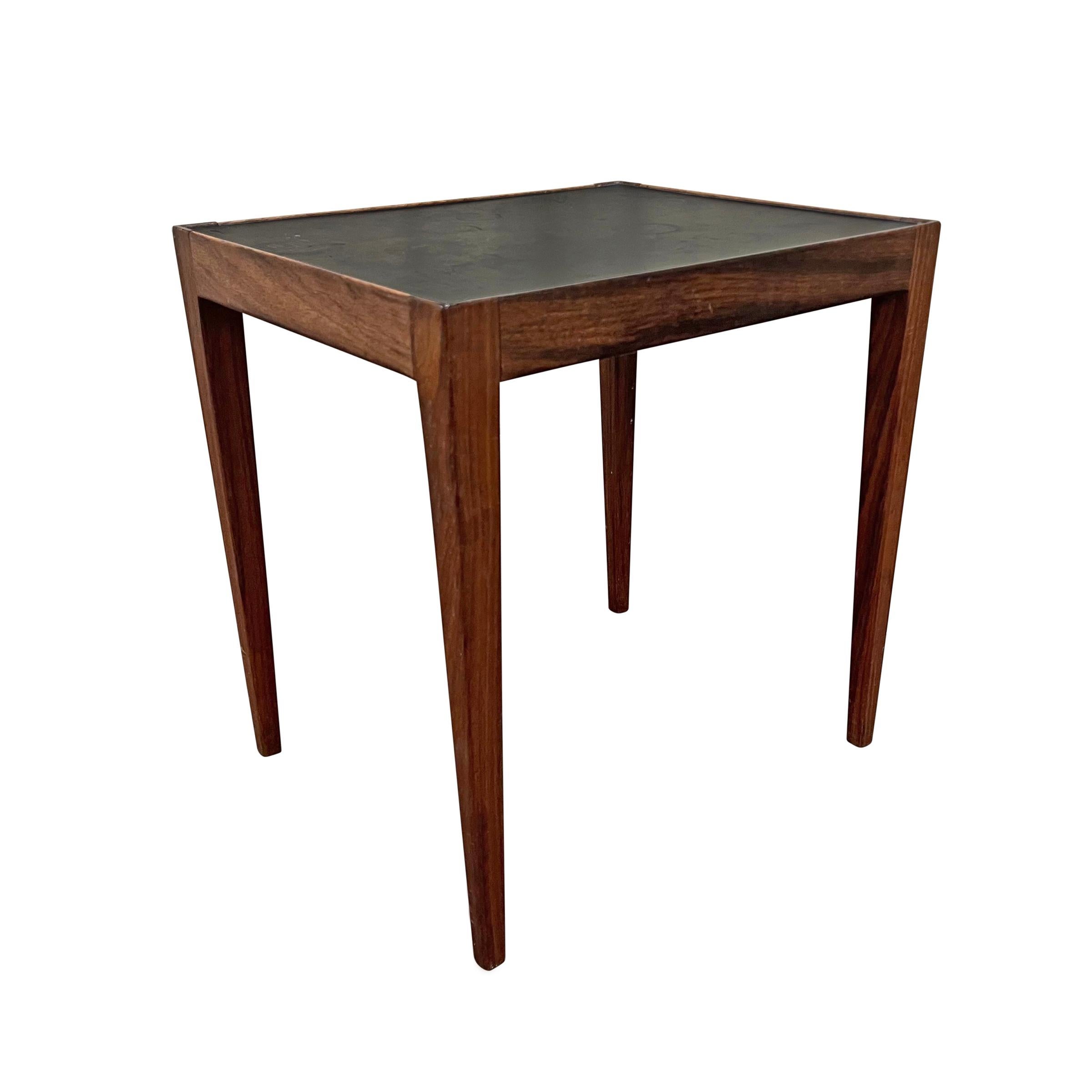 Rosewood Pair of Danish Modern End Tables For Sale