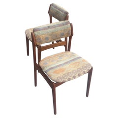 Pair of Danish Modern Erik Buck Model 49 Teak Dining chairs