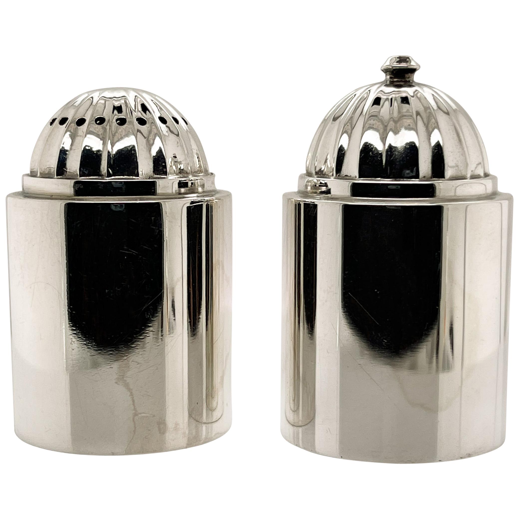 Paar dänische moderne Georg Jensen Sterling Silber Salz- und Pfefferstreuer # 627 im Angebot