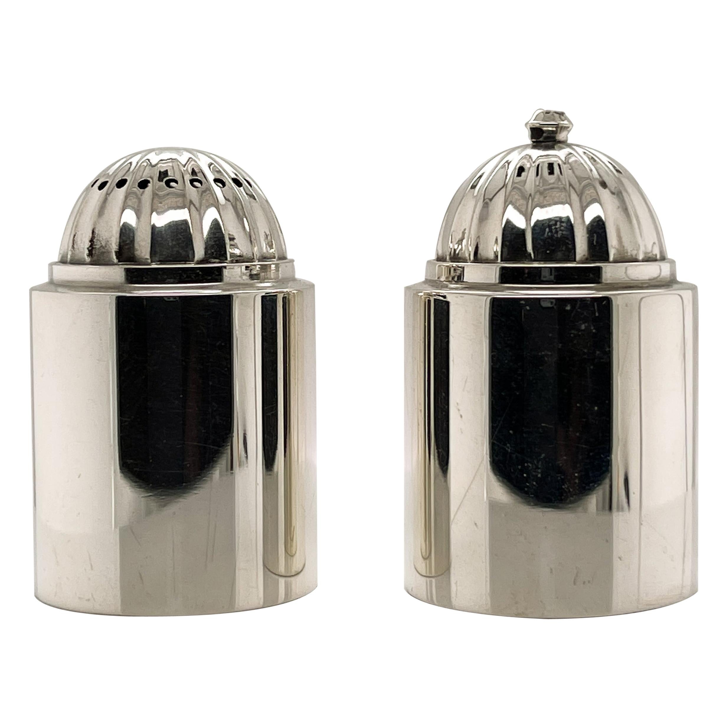 Pair of Danish Modern Georg Jensen Sterling Silver Salt & Pepper Shakers # 627