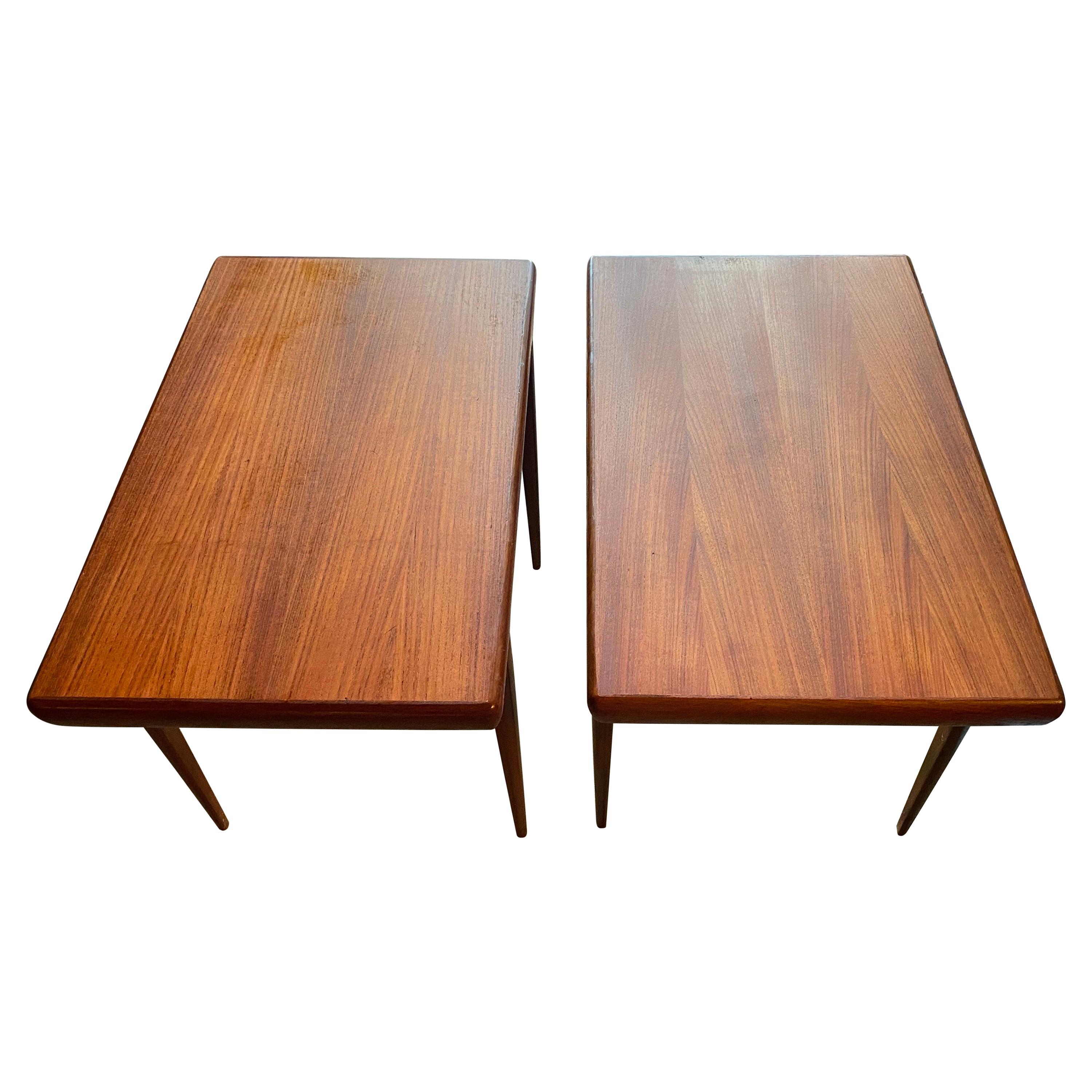 Pair of Danish Modern Johannes Andersen Teak Tables