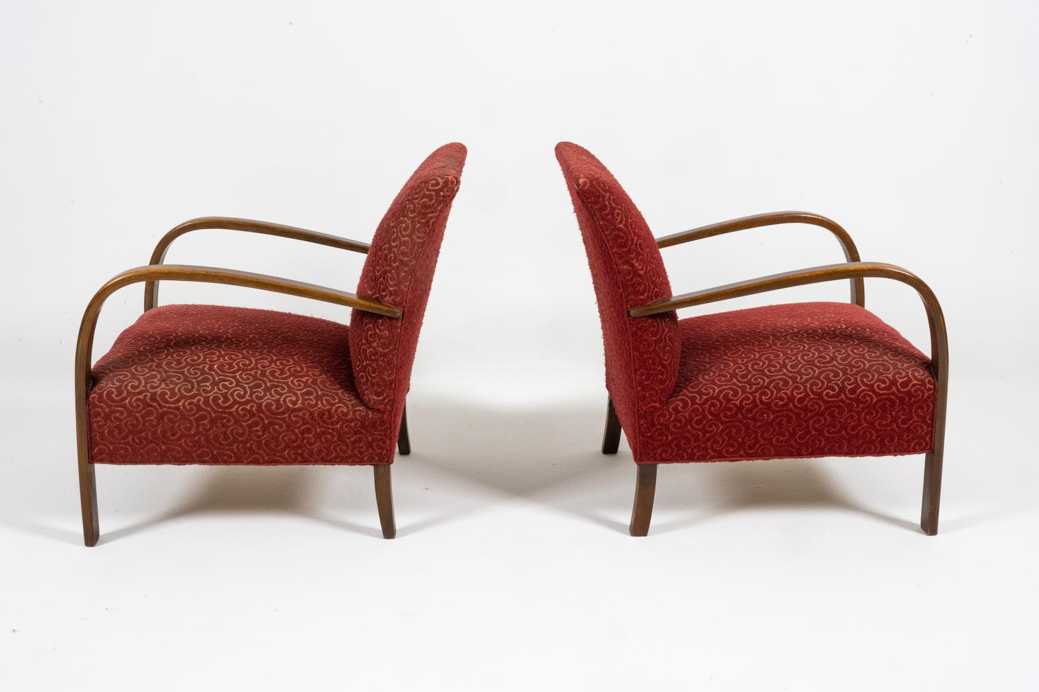 Pair of Danish Modern Lounge Chairs by Fritz Hansen, c. 1950s For Sale 5