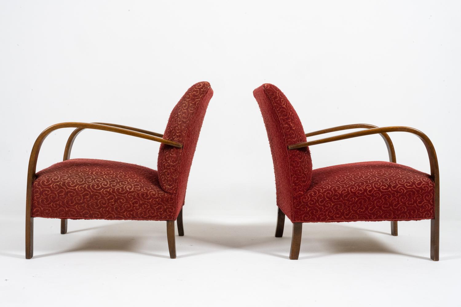Pair of Danish Modern Lounge Chairs by Fritz Hansen, c. 1950s For Sale 6
