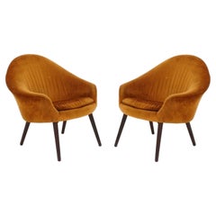 Vintage Pair of Danish Modern Lounge Chairs by Hans Olsen