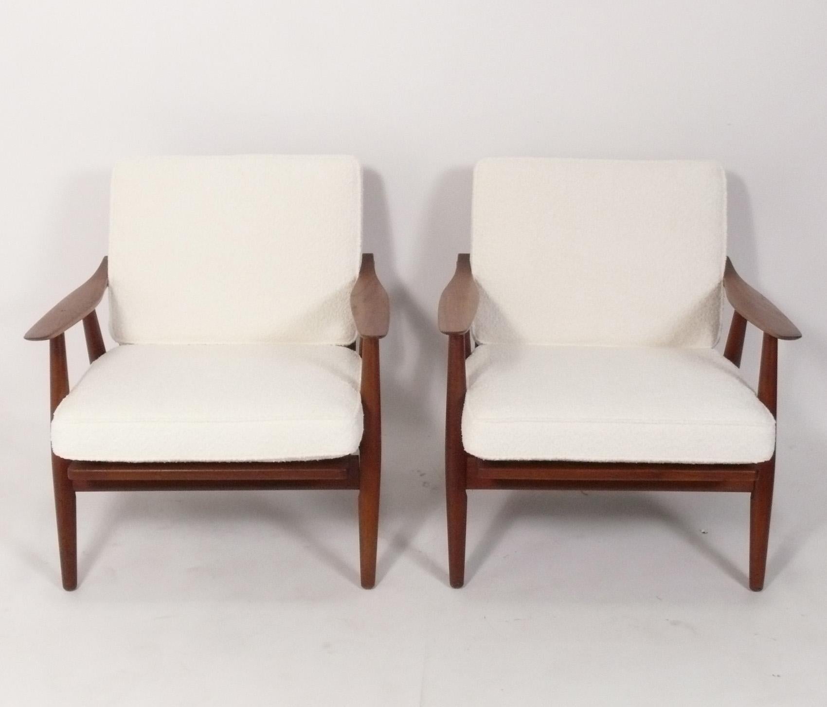 Paire de chaises longues danoises modernes, modèle 