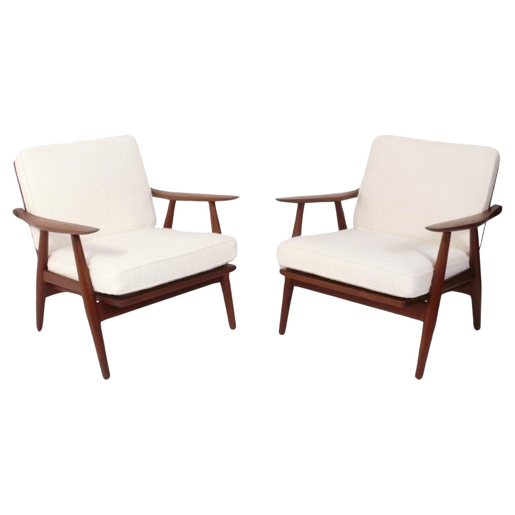 Pair of Danish Modern Lounge Chairs by Hans Wegner
