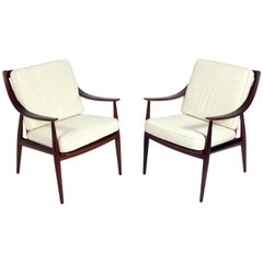 Pair of Danish Modern Lounge Chairs by Ib Kofod-Larsen