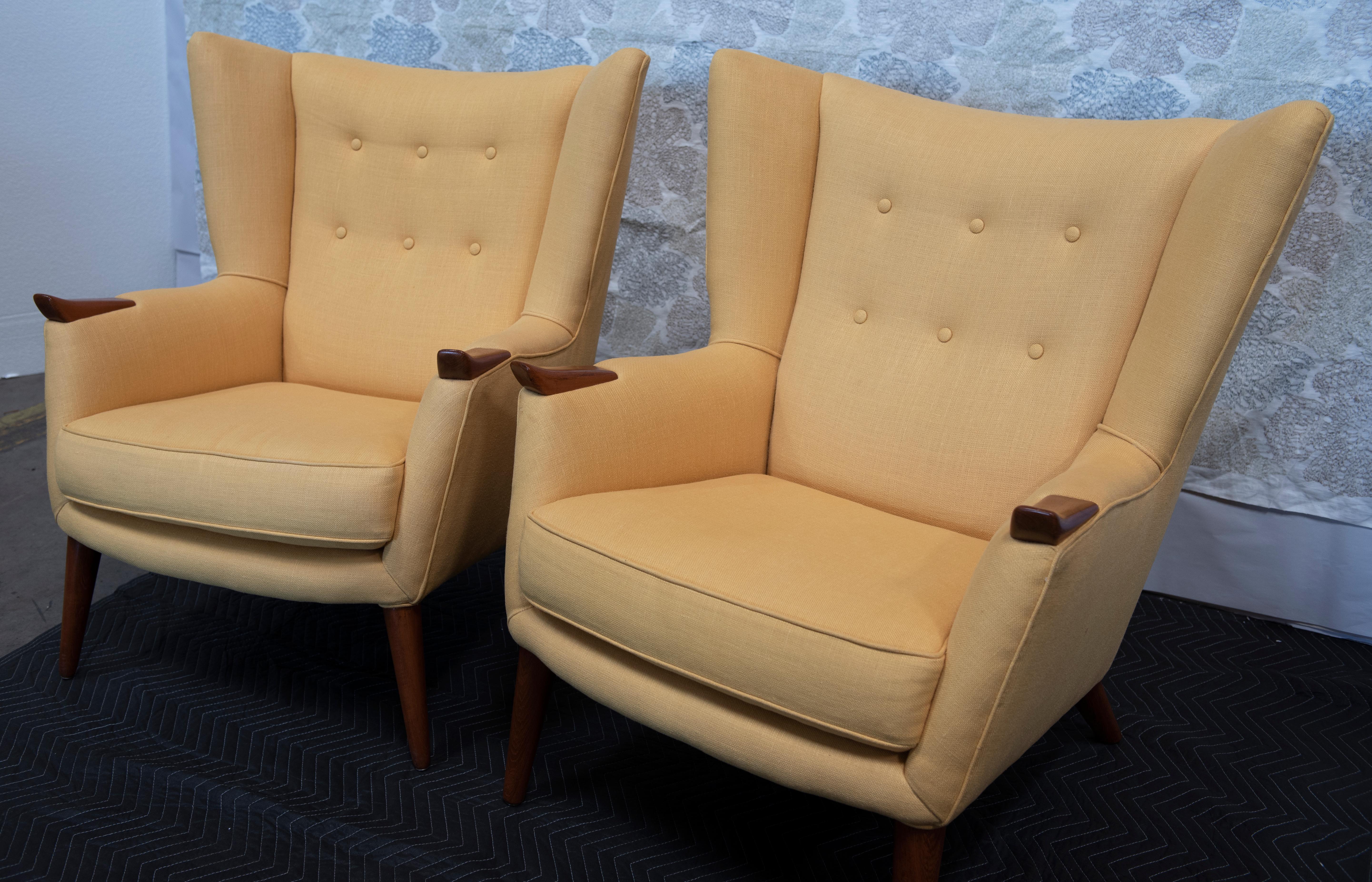 DANISH MODERN Lounge Chairs [PAIR] For Sale 8