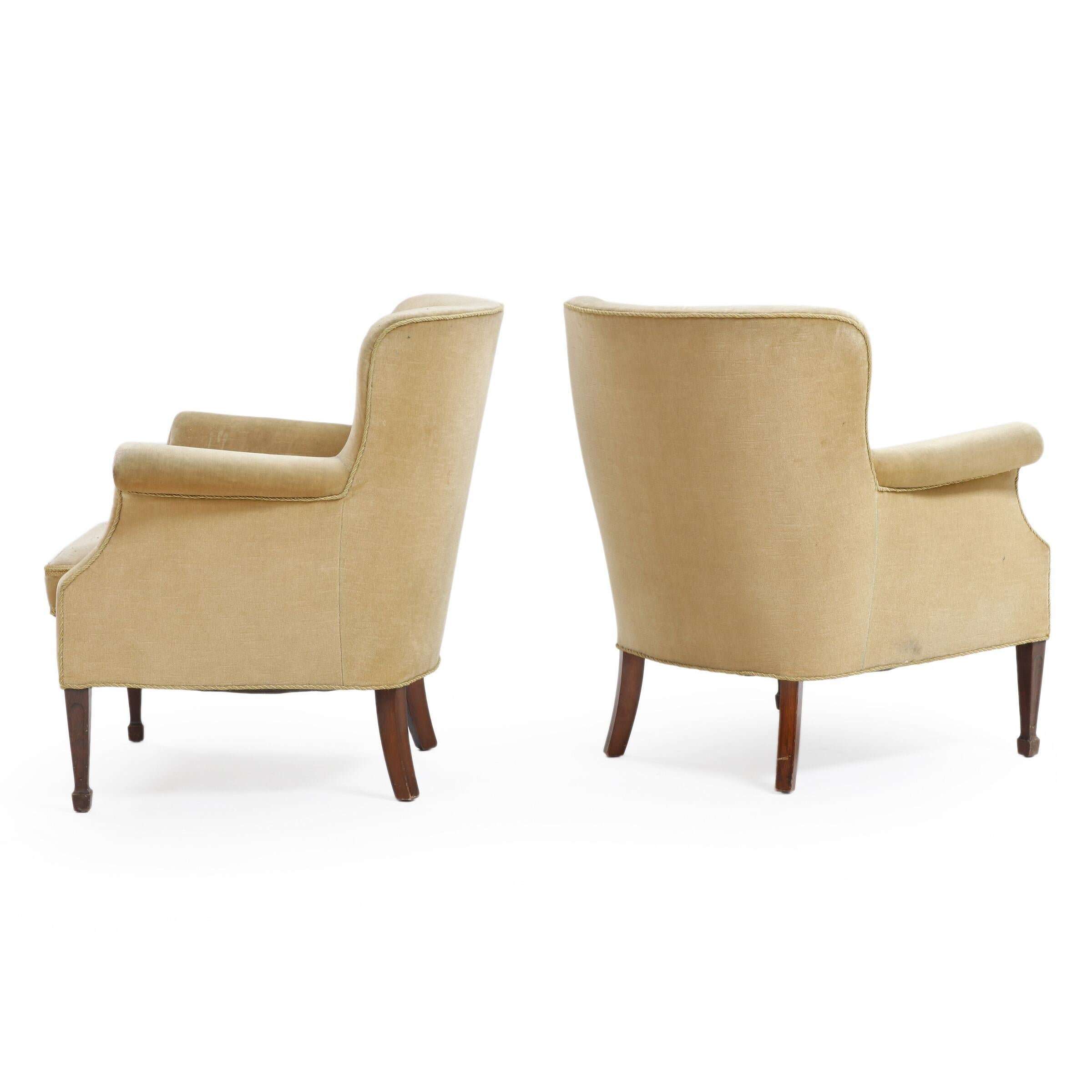 Danish Pair of Fritz Henningsen Lounge Chairs