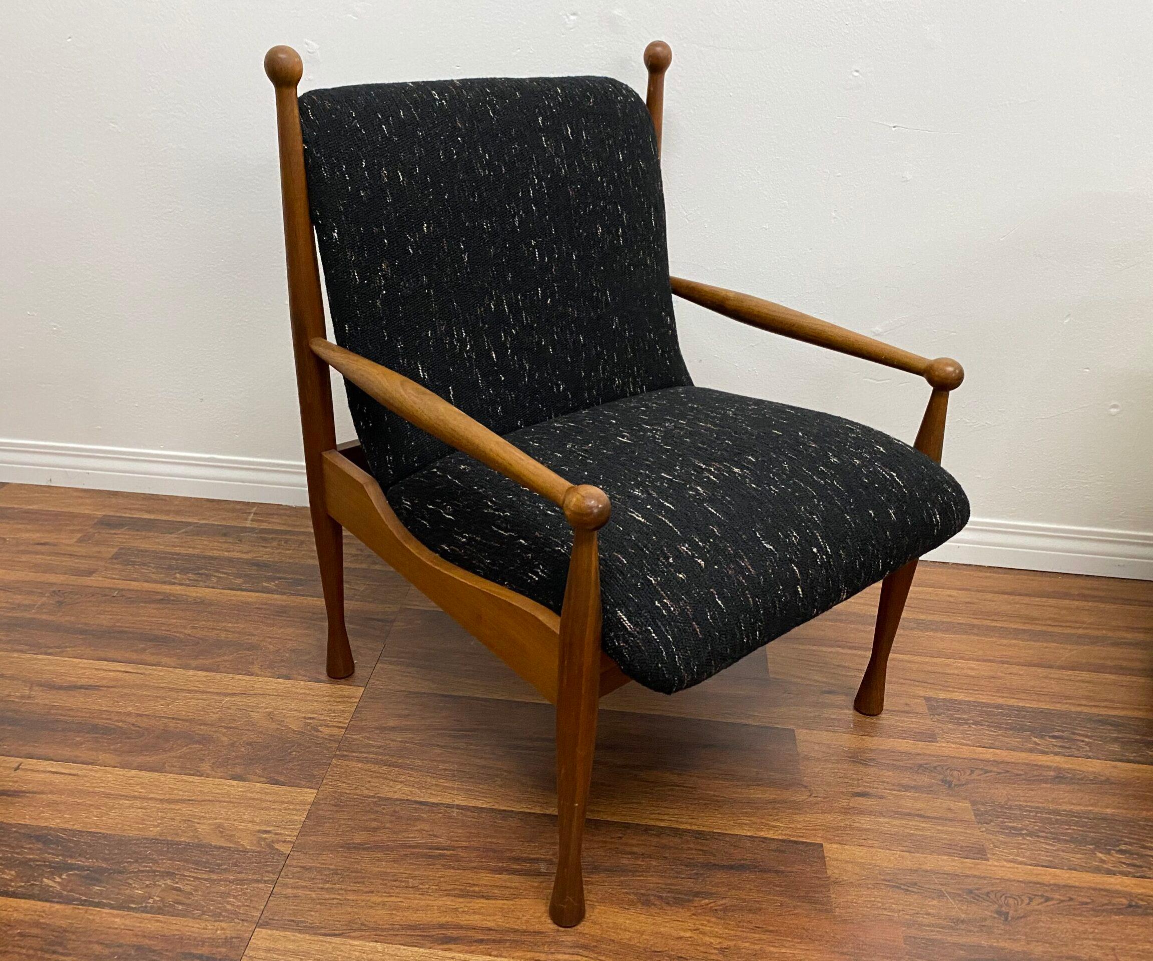 Oiled Pair of Danish Modern Lounge Chairs For Sale