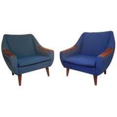 Paire de fauteuils de salon danois modernes