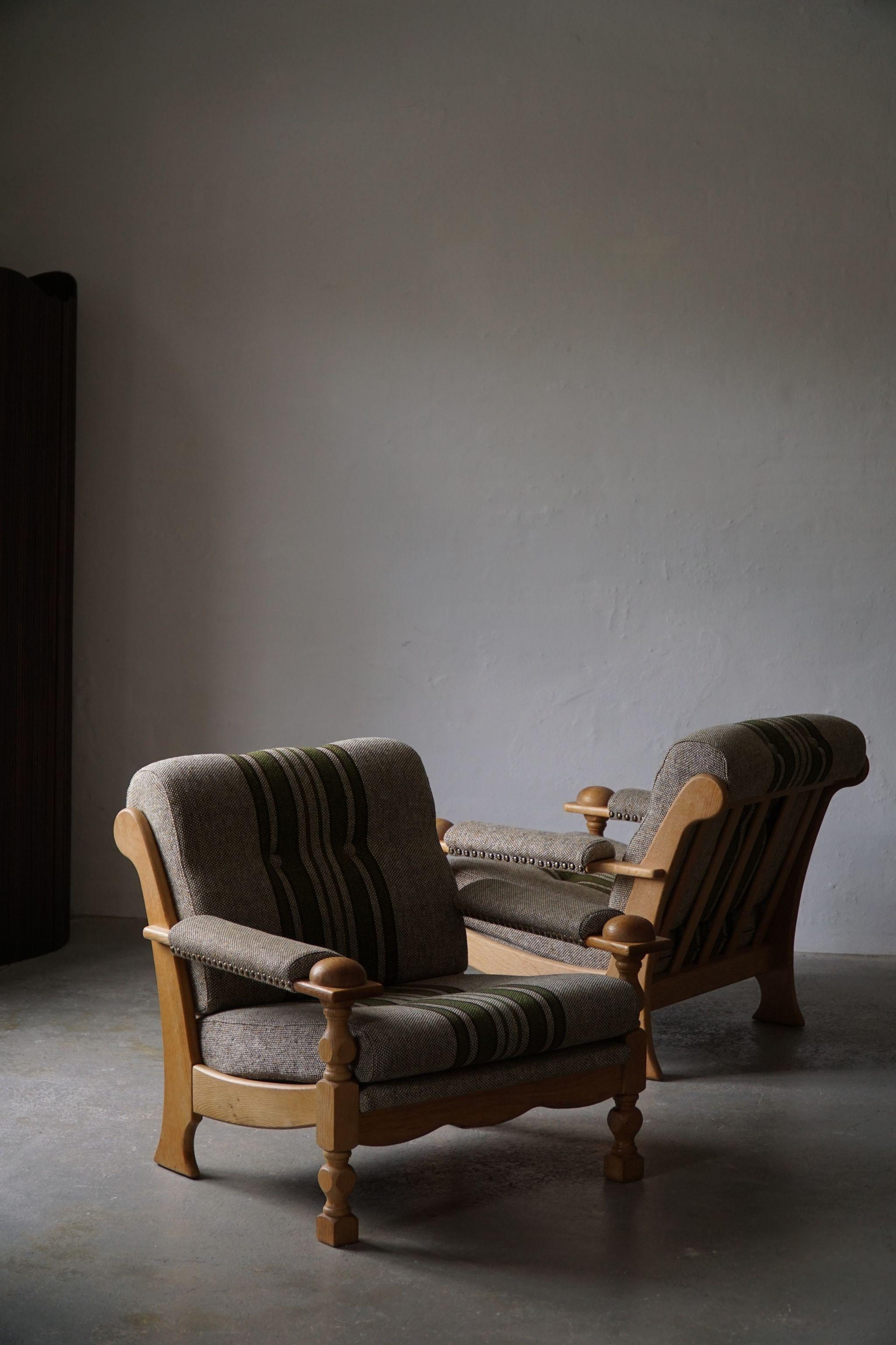 Pair of Danish Modern Lounge Chairs in Style of Henning Kjærnulf, 1970s 6