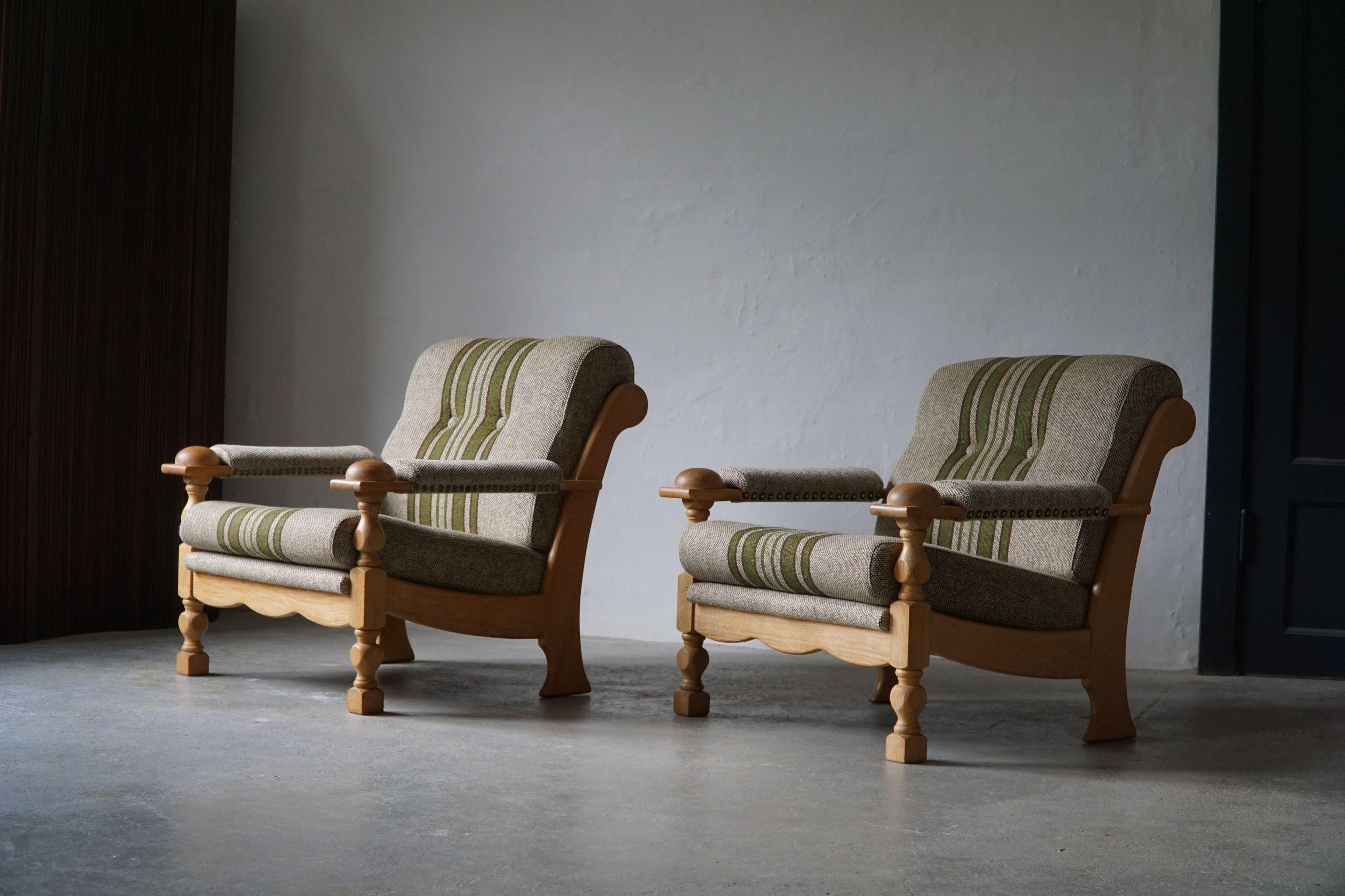 Pair of Danish Modern Lounge Chairs in Style of Henning Kjærnulf, 1970s 8
