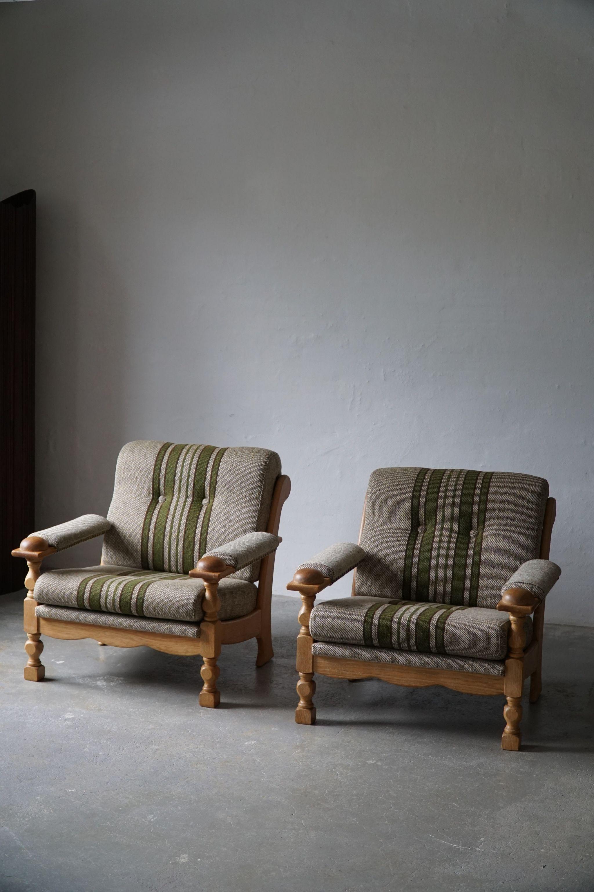 Pair of Danish Modern Lounge Chairs in Style of Henning Kjærnulf, 1970s 10
