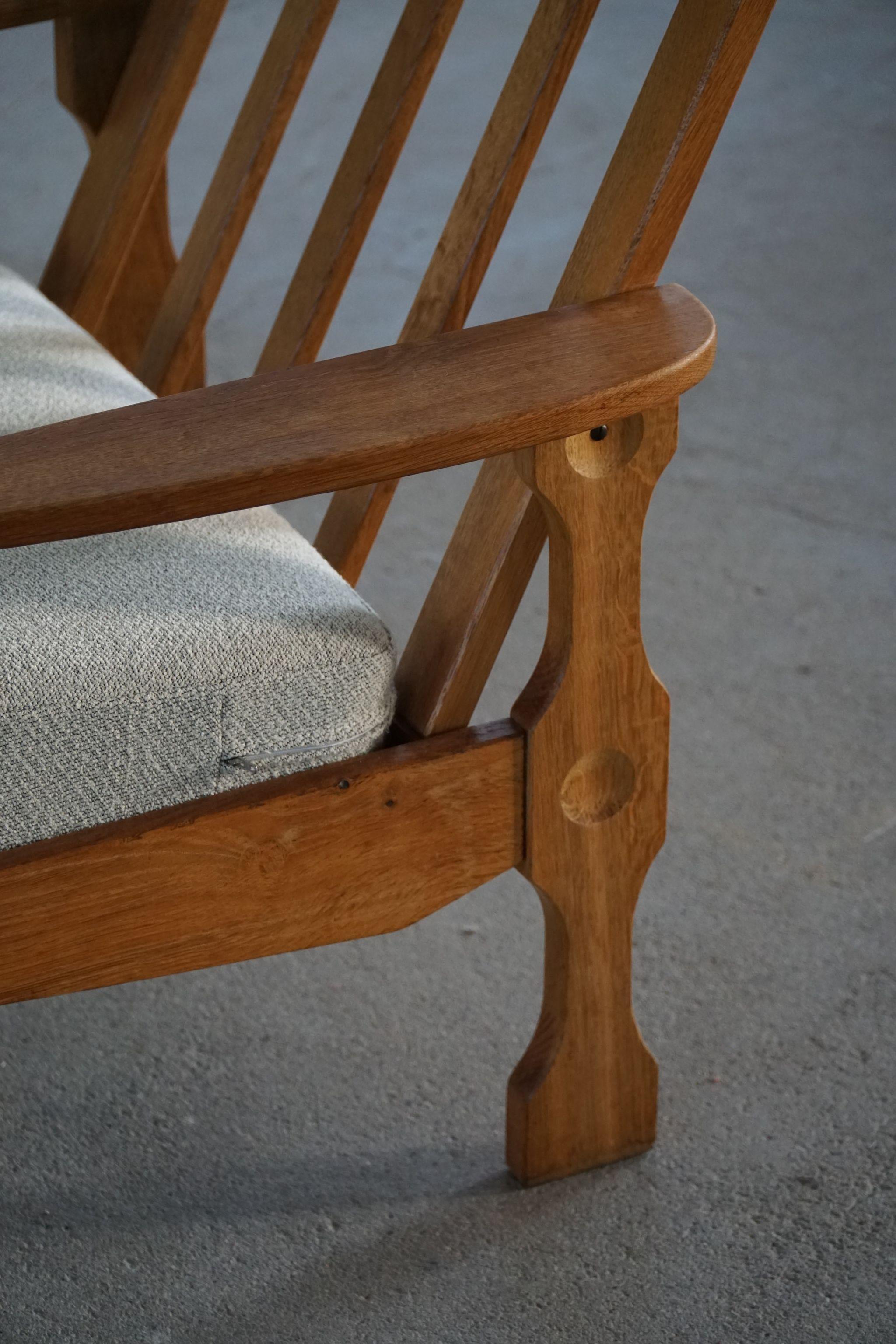 Pair of Danish Modern Lounge Chairs, Reupholstered, Henning Kjærnulf Style, 1960 For Sale 10