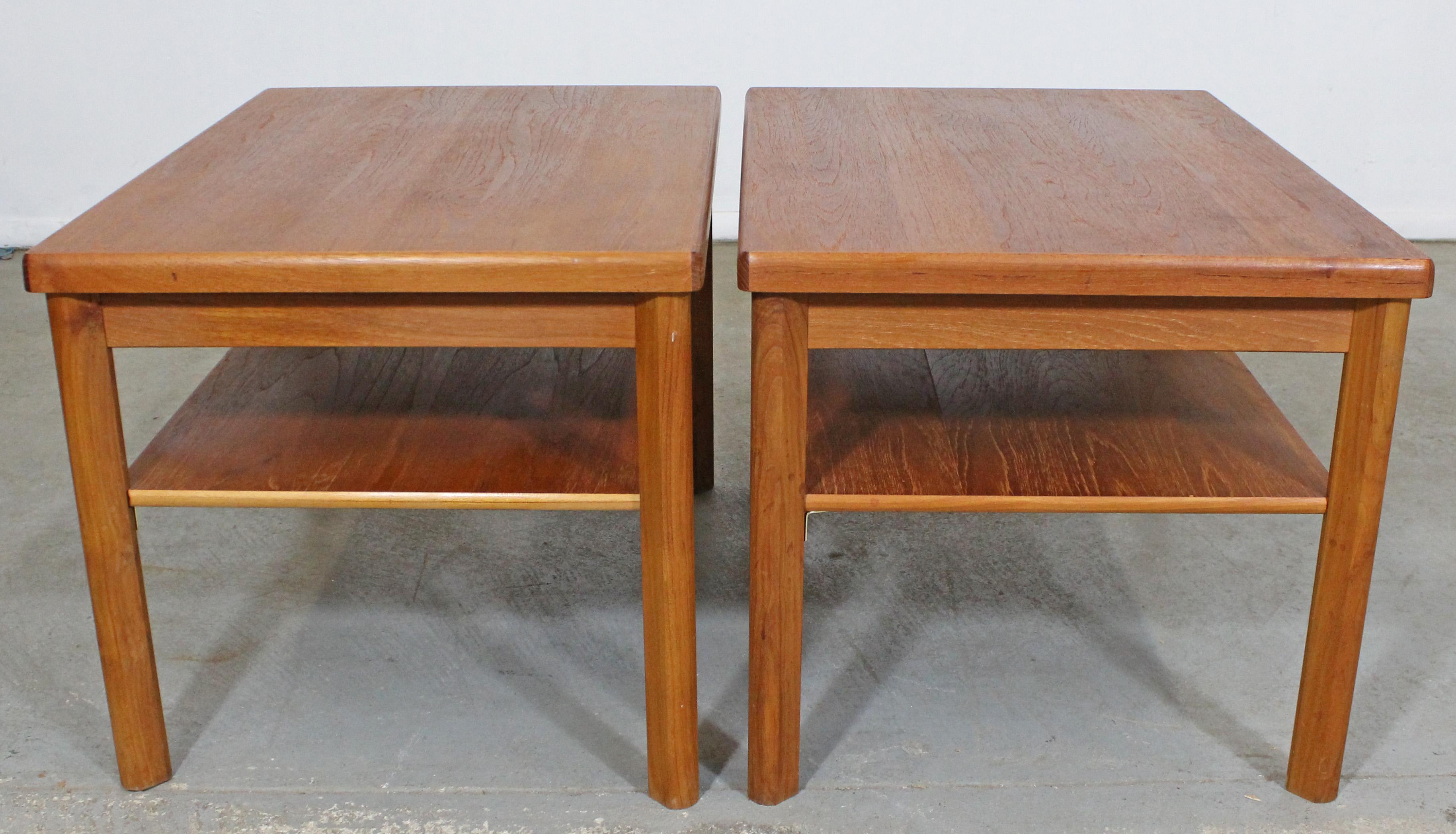Pair of Danish Modern Mobelfabrikken Toften Teak End Tables In Good Condition For Sale In Wilmington, DE