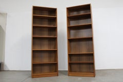 Pair of Danish Modern Mobler Teak Tall Bookcases