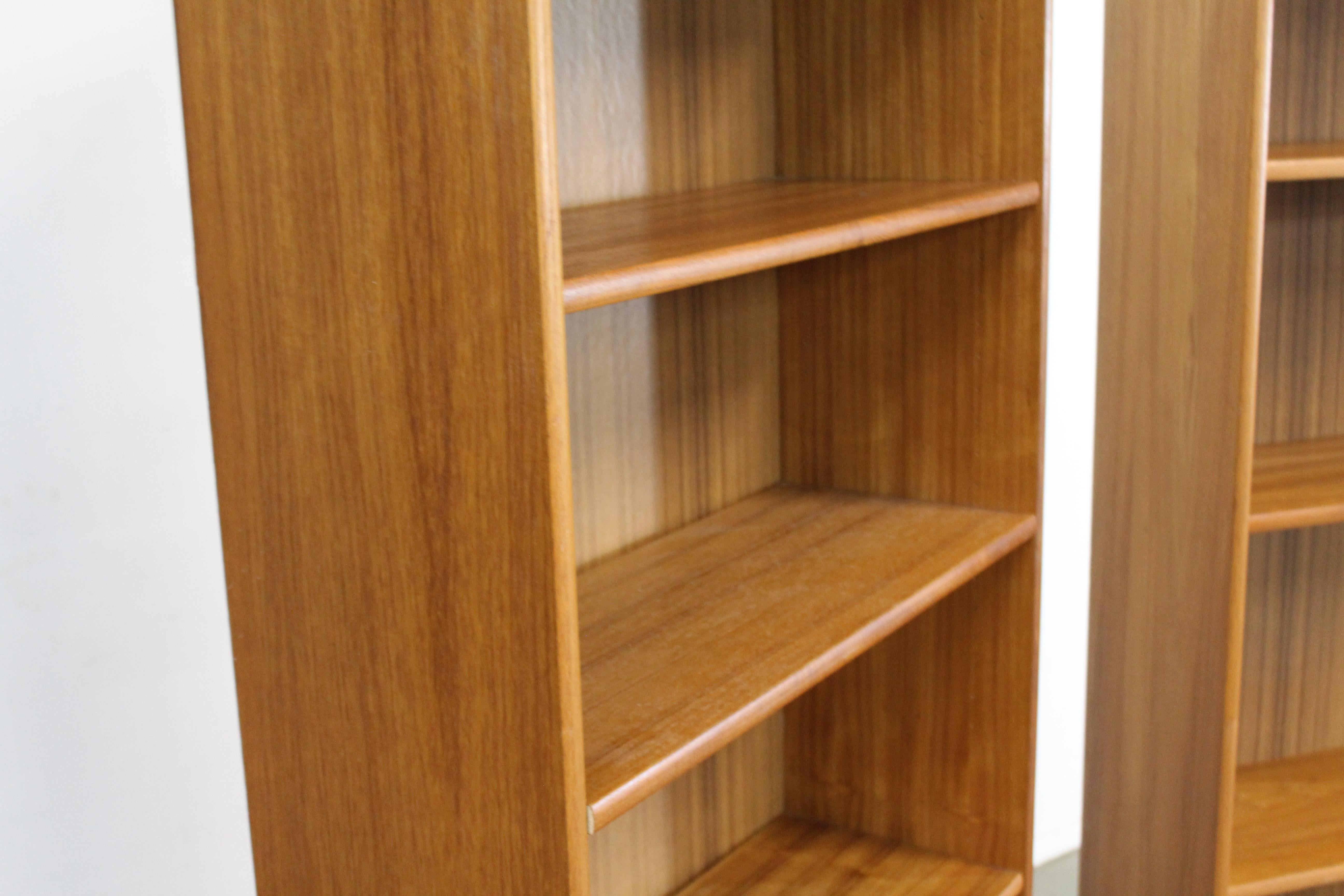 Pair of Danish Modern Mobler Teak Tall Bookcases 15