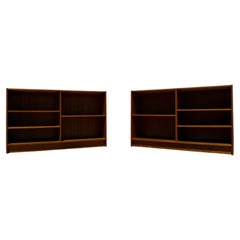 Pair of Danish Modern Mobler Teak Tall Bookcases