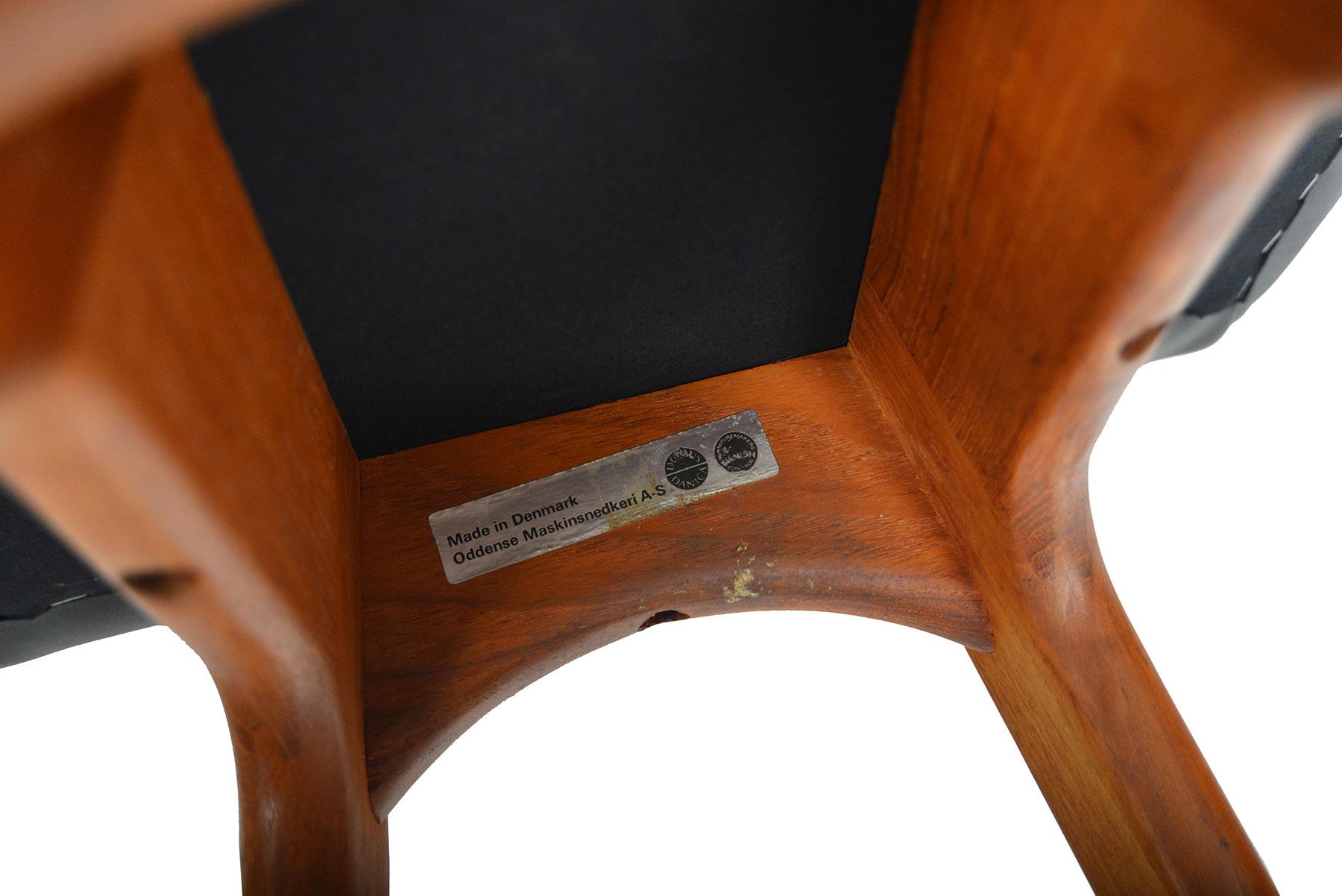 Scandinavian Modern Pair of Danish Modern Model 61 Erik Buch Barstools in Teak