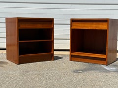 Pair of Danish Modern One Drawer Teak Nightstands