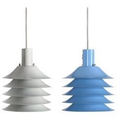 Pair of Danish Modern Pendant Lamps, Early 1960s by ABO Randers, Denmark