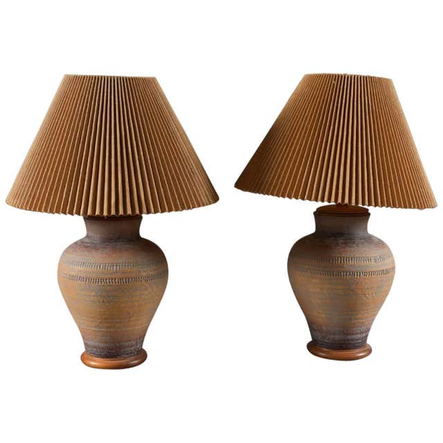 Pair Of Danish Modern Table Lamps at 1stdibs