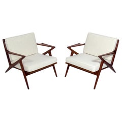 Pair of Danish Modern Poul Jensen Z Lounge Chairs