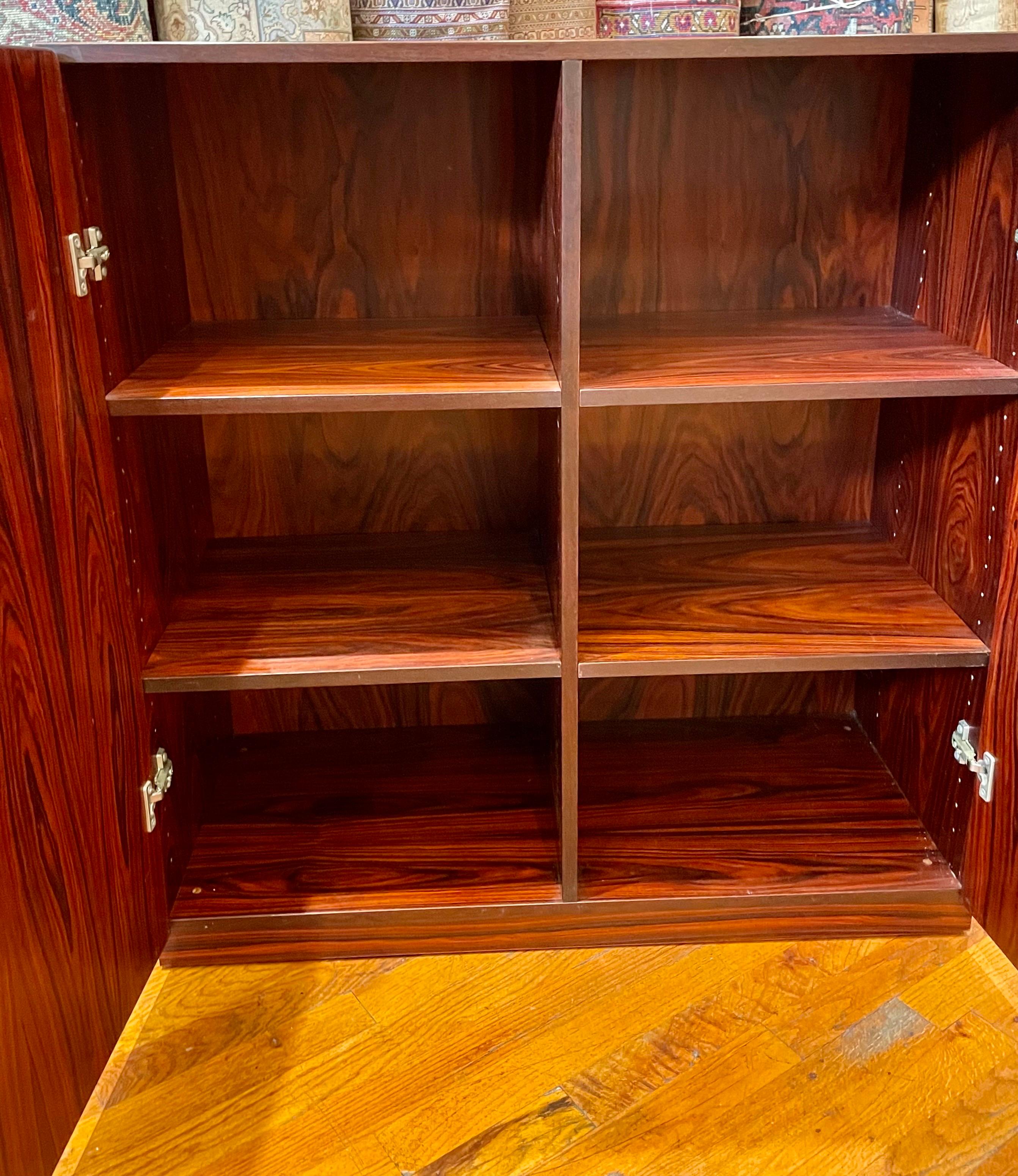 Pair of Danish Modern Rosewood Cabinets by Brouer Furniture In Good Condition For Sale In San Diego, CA