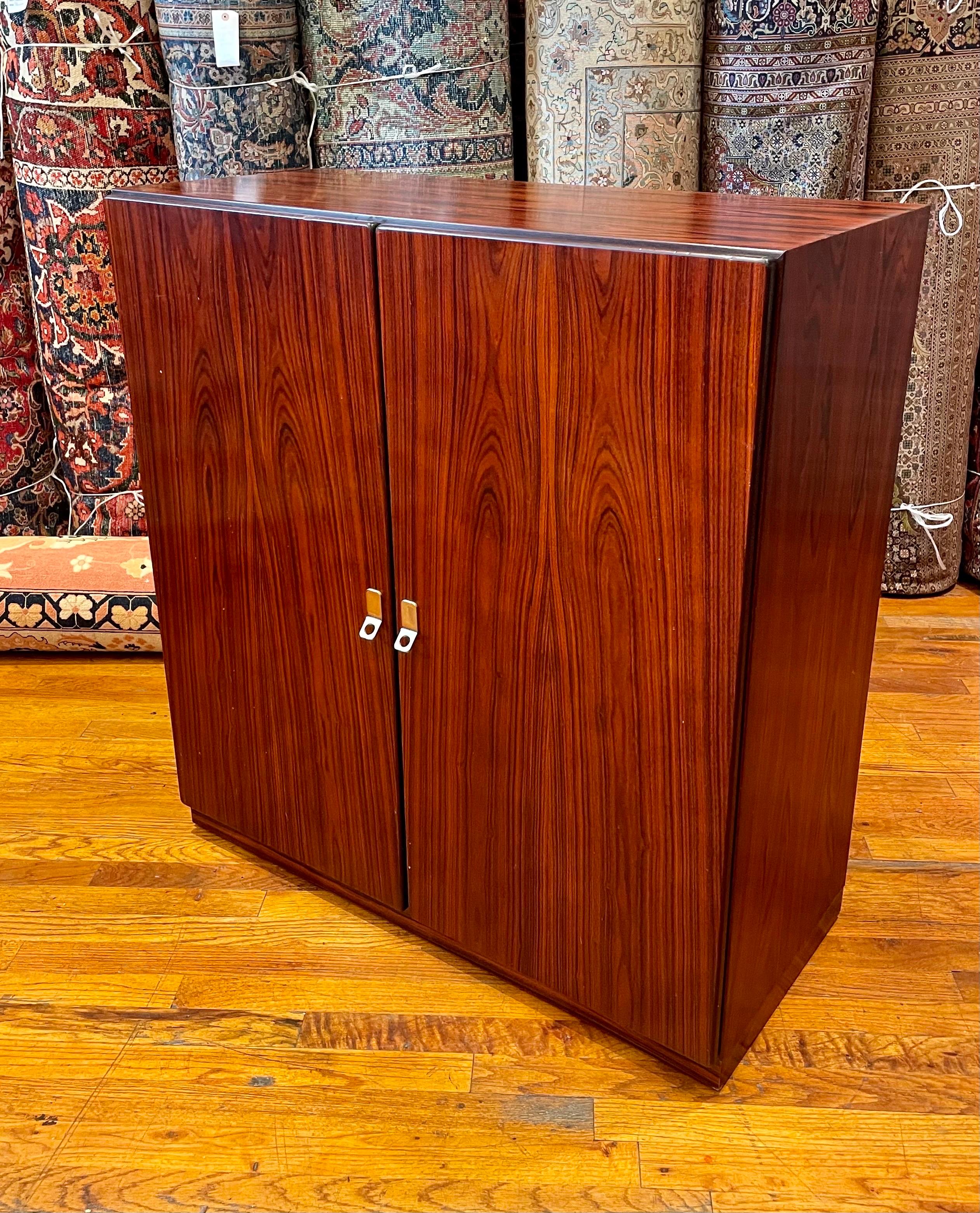 Pair of Danish Modern Rosewood Cabinets by Brouer Furniture For Sale 2