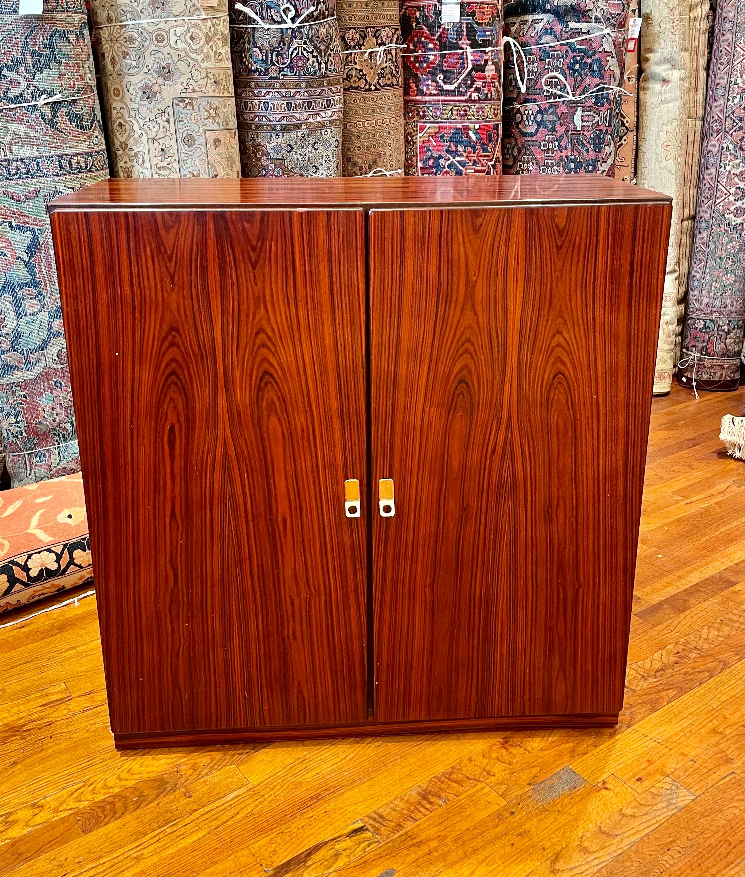 Pair of Danish Modern Rosewood Cabinets by Brouer Furniture For Sale 3