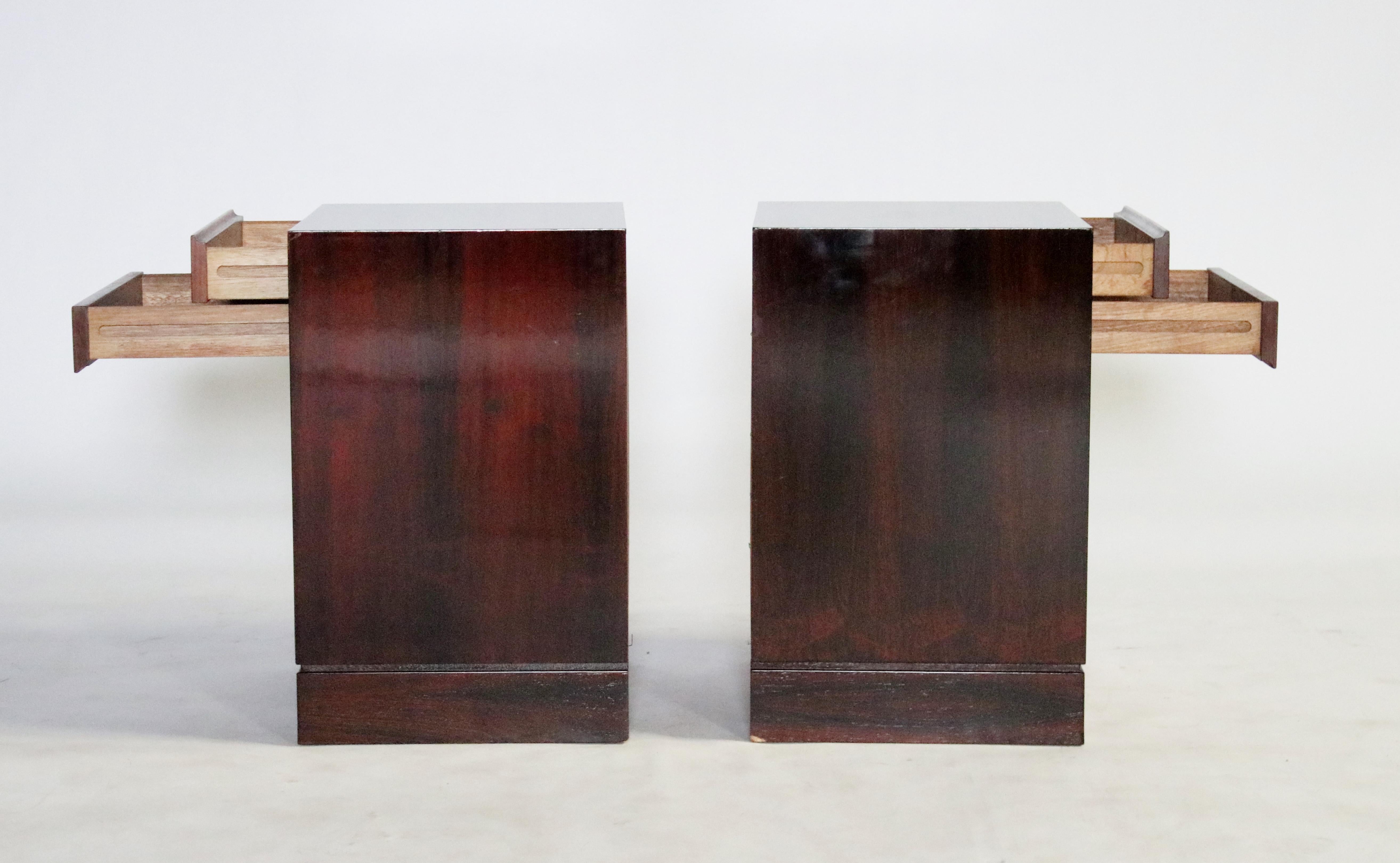 Pair of Danish Modern Rosewood Nightstands 7