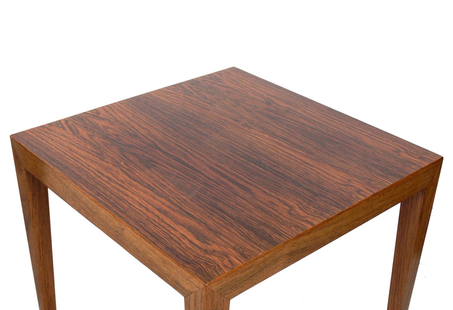 Mid-20th Century Pair of Danish Modern Rosewood Tables by Severin Hansen