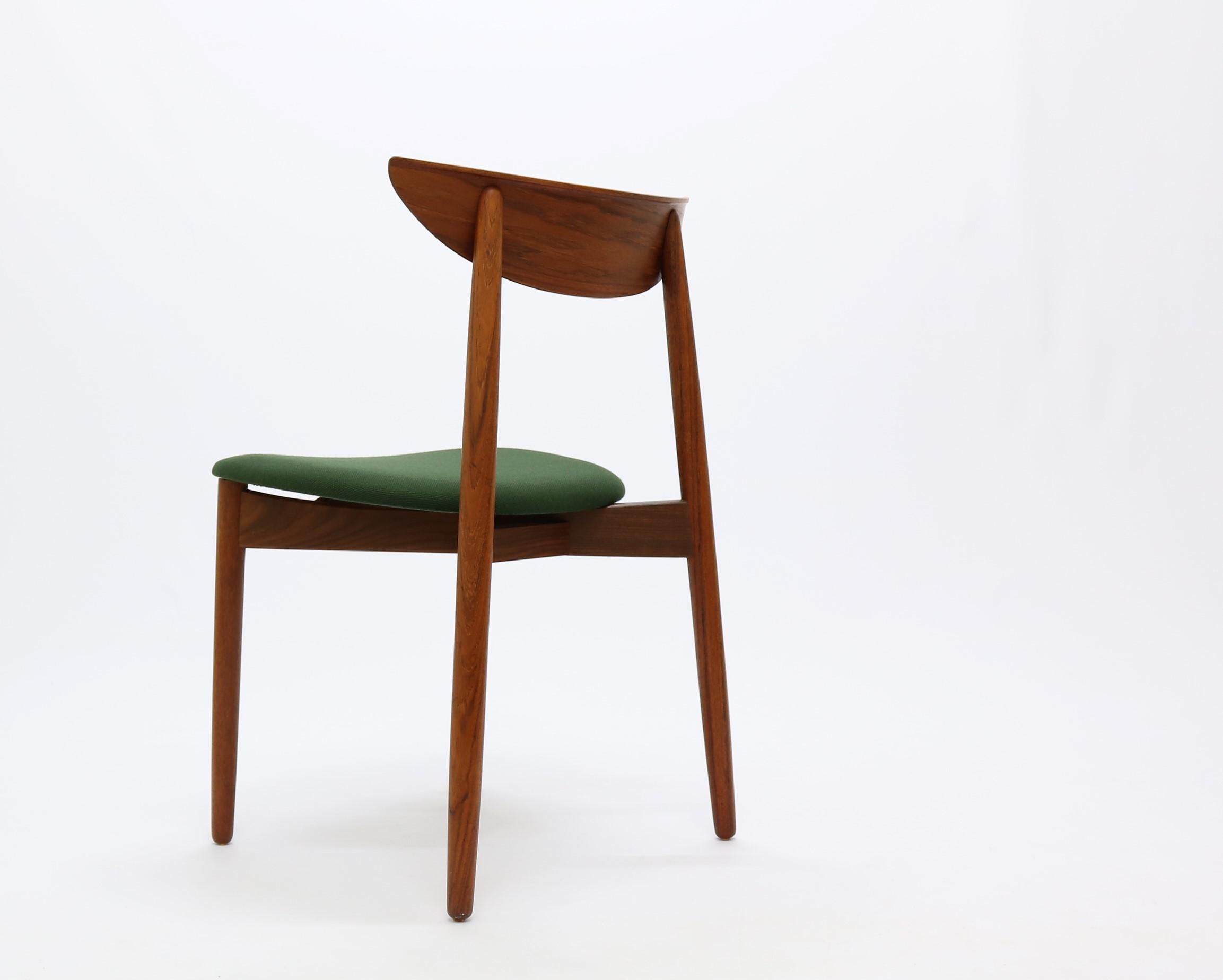 Pair of Danish Modern Side Chairs Model 58 in Teak by Harry Østergaard, 1950s 4