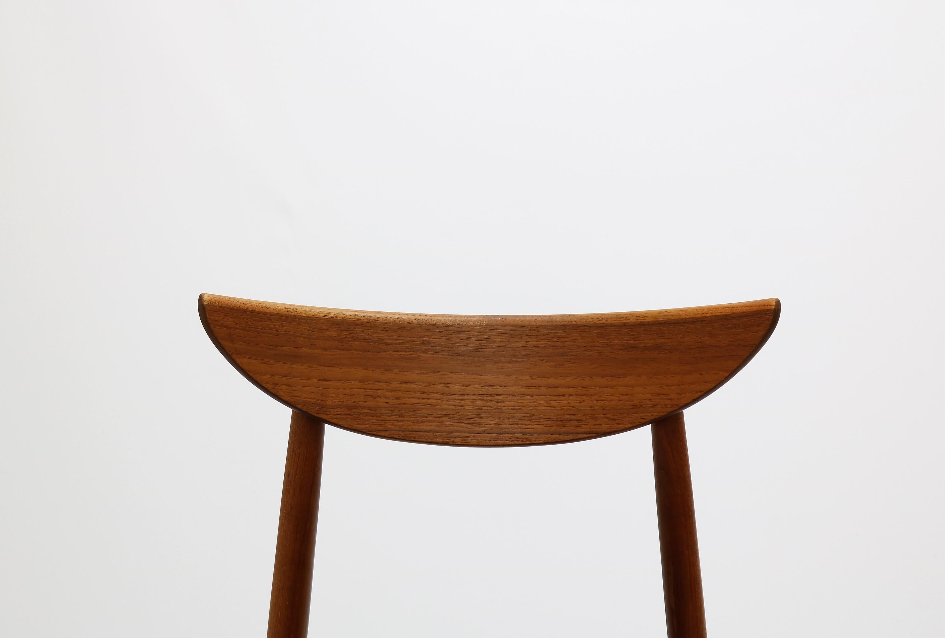 Pair of Danish Modern Side Chairs Model 58 in Teak by Harry Østergaard, 1950s In Good Condition In Odense, DK