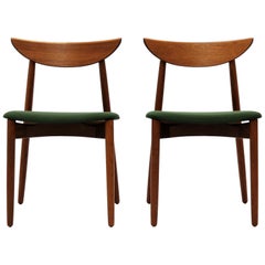 Pair of Danish Modern Side Chairs Model 58 in Teak by Harry Østergaard, 1950s