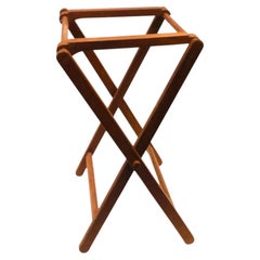 Pair of Danish Modern Solid Teak Folding TV Trays / Tables