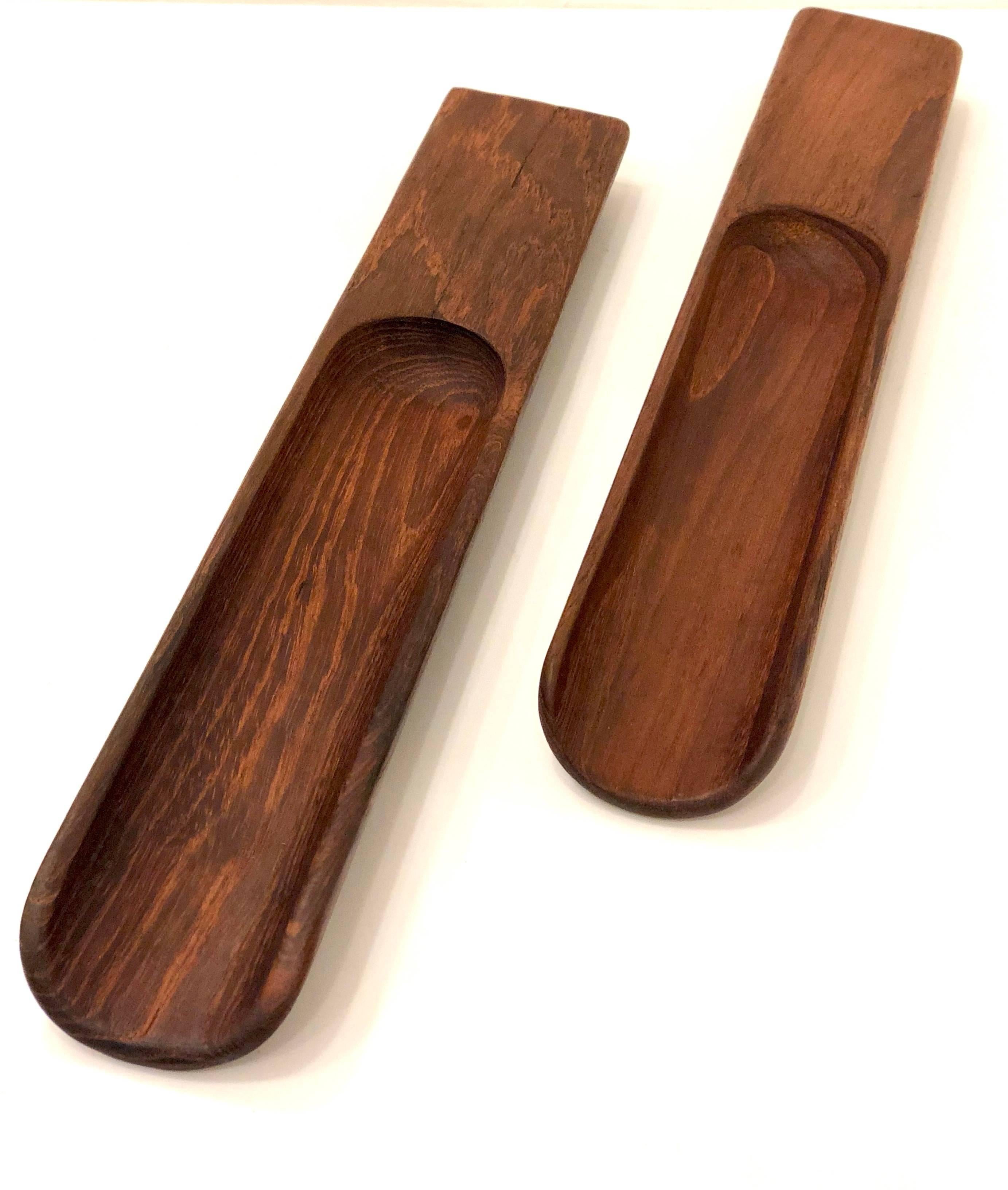 Great design on these set of solid teak salad servers designed by Quistgaard for Dansk, great condition stamped.