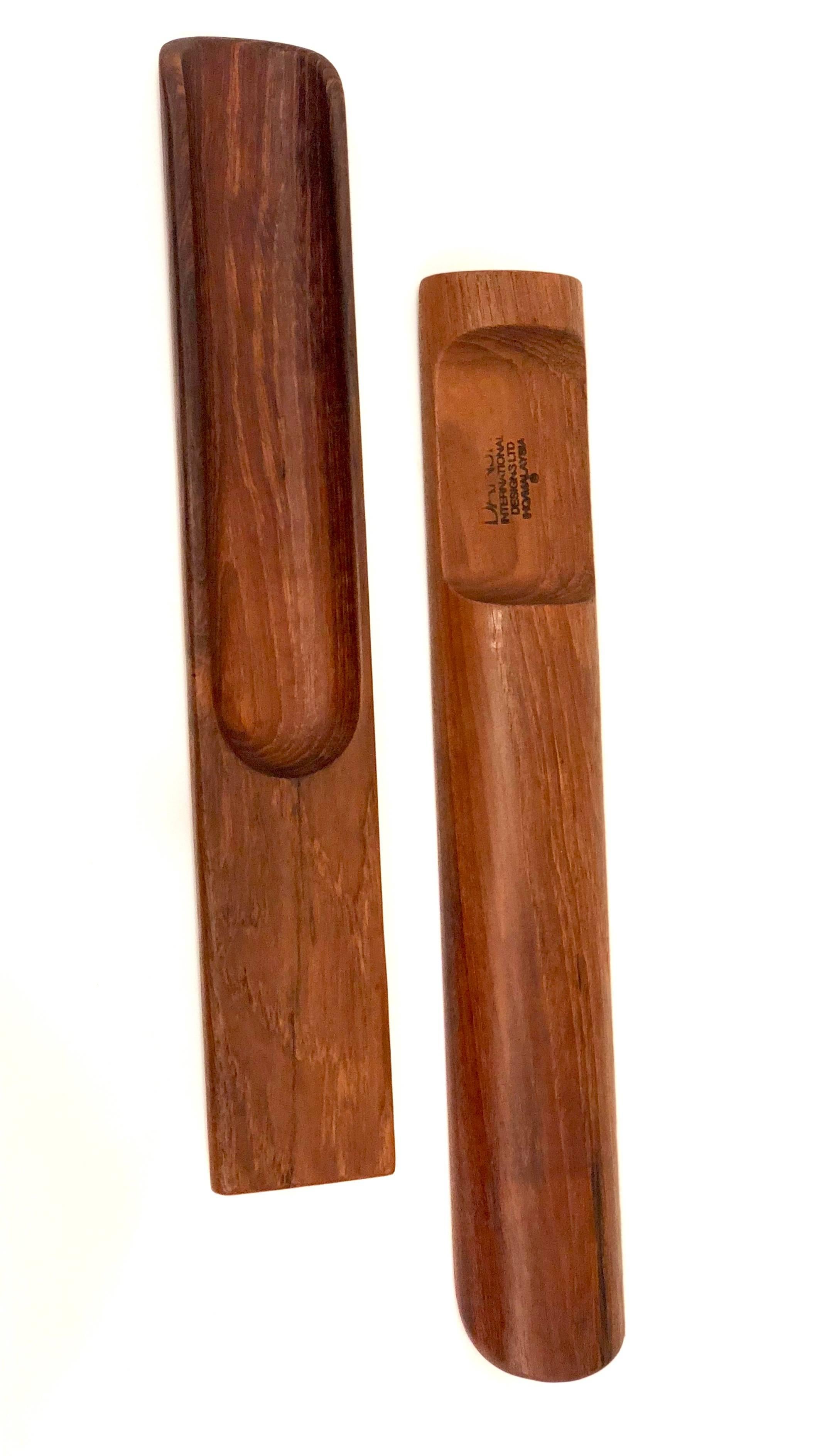 Pareja de Ensaladeras Modernas Danesas de Teca Maciza Diseñadas por Quistgaard para Dansk Designs Tailandés en venta