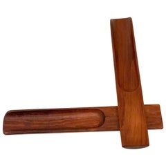 Pair of Danish Modern Solid Teak Salad Servers Designed by Quistgaard for Dansk