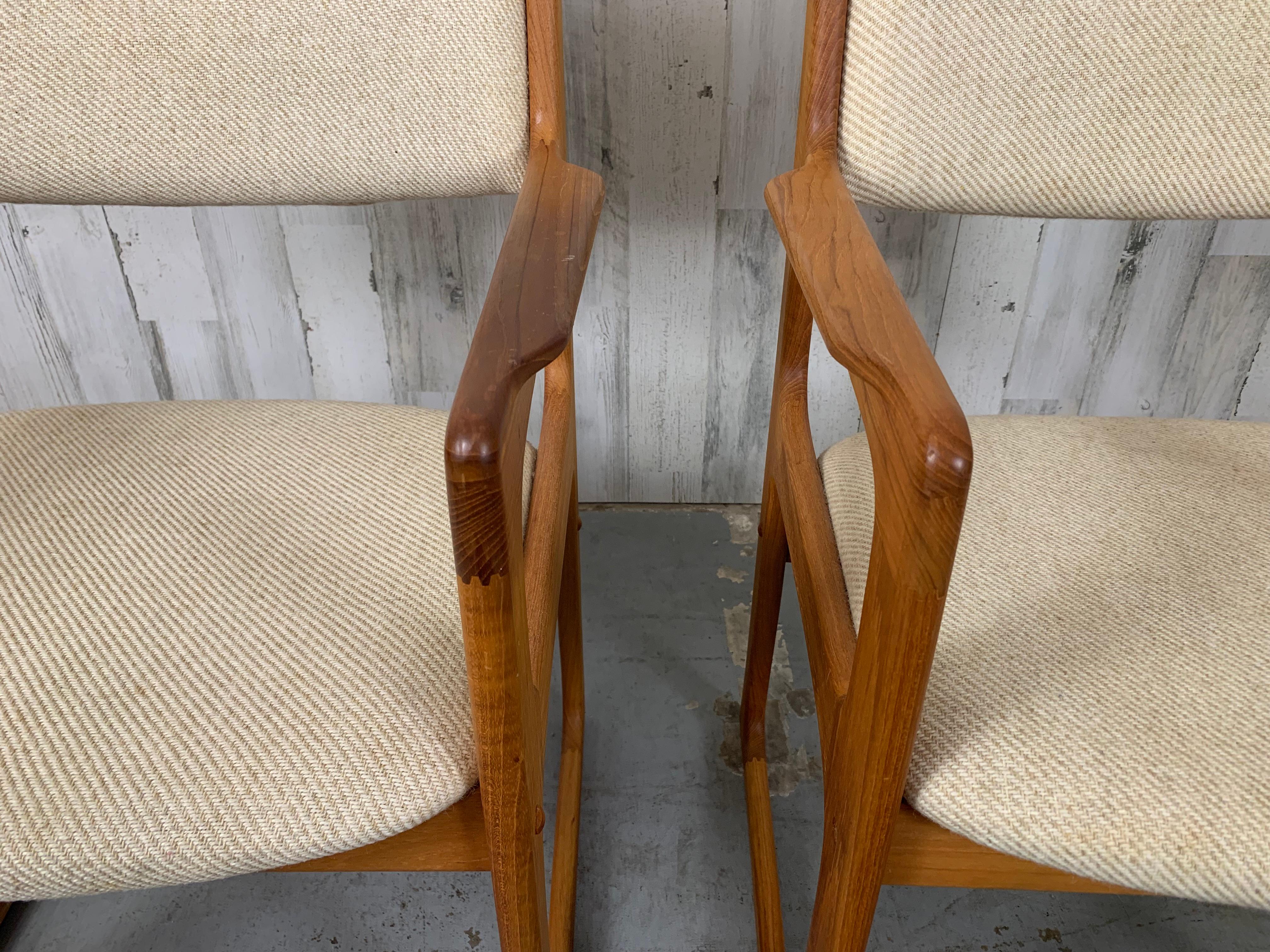Pair of Danish Modern Style Armchairs For Sale 4