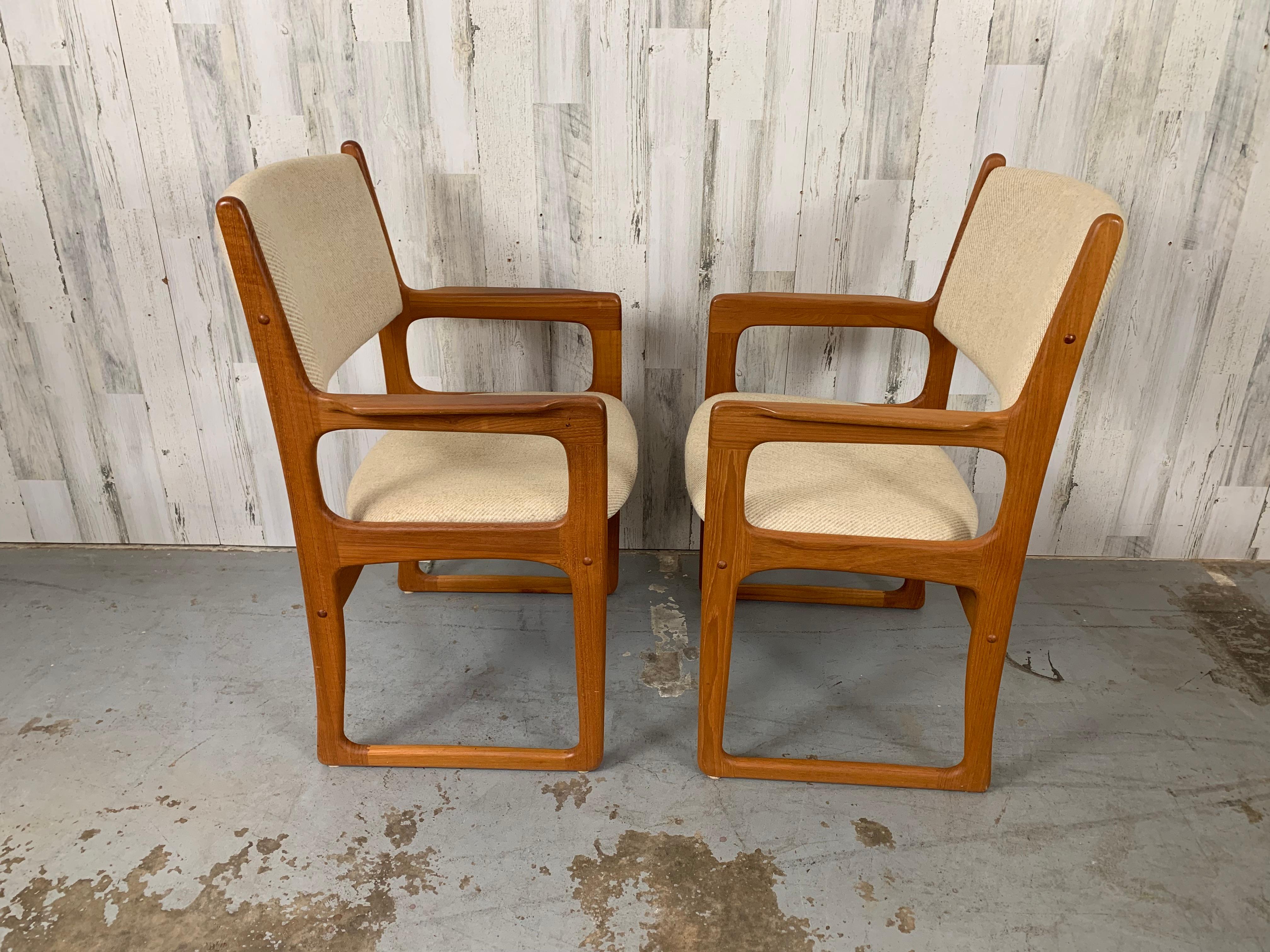 Thai Pair of Danish Modern Style Armchairs For Sale