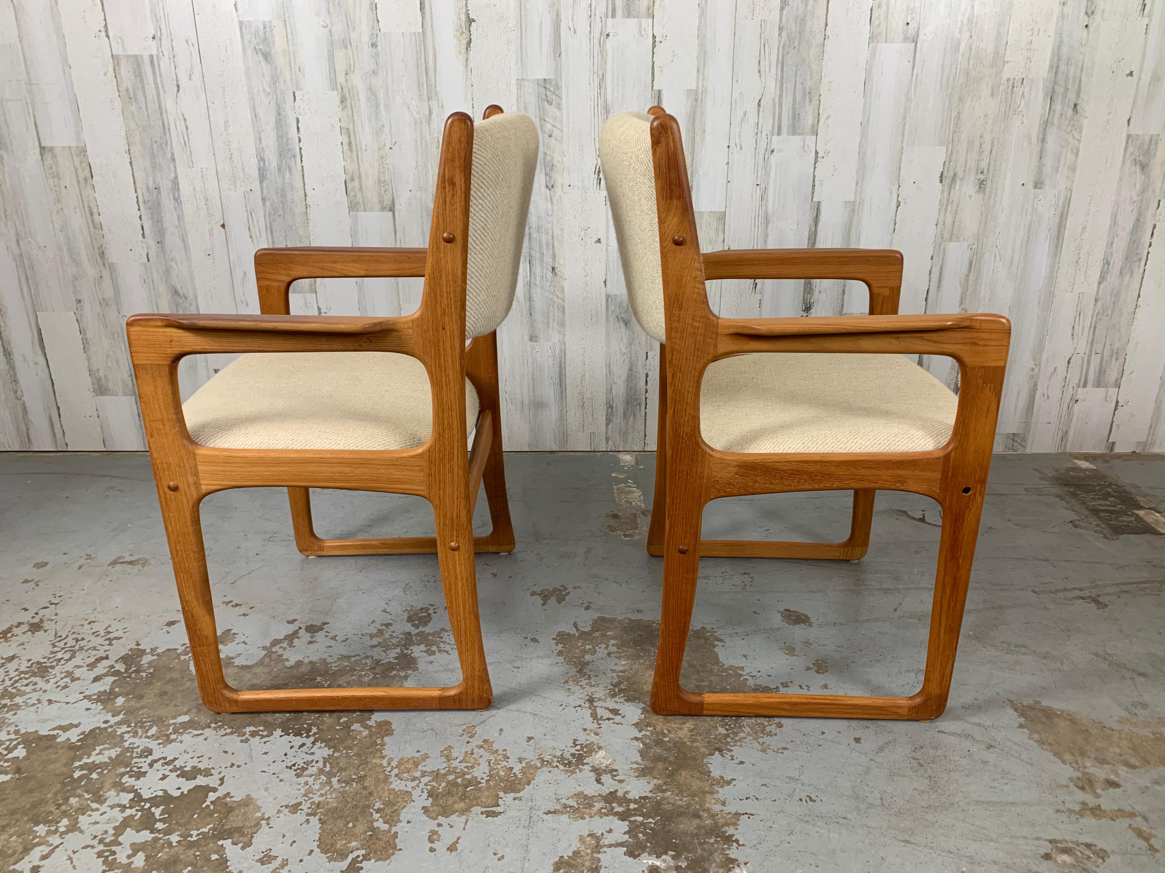 Pair of Danish Modern Style Armchairs For Sale 1