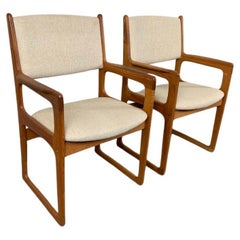 Retro Pair of Danish Modern Style Armchairs