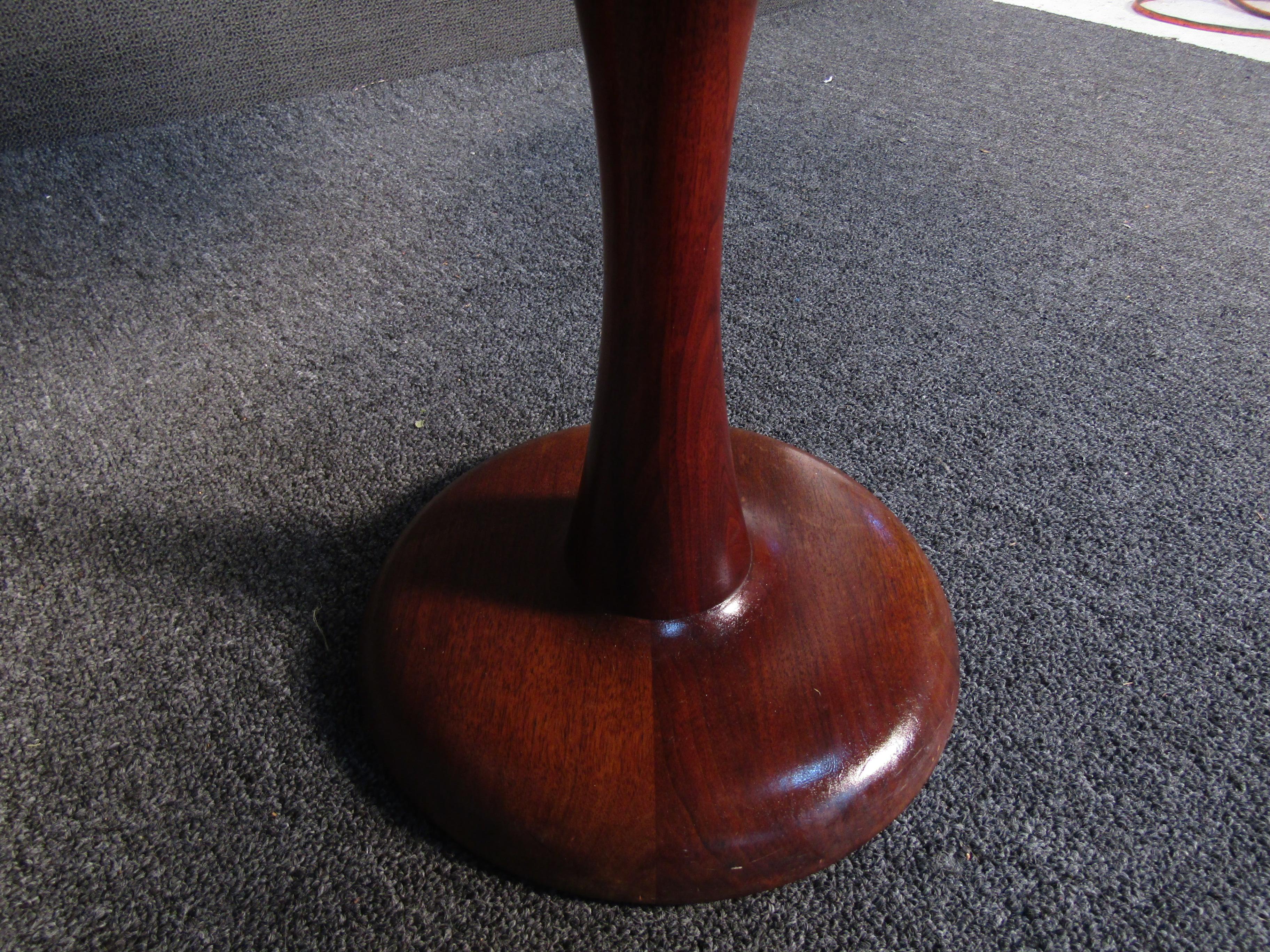 20th Century Pair of Danish Modern Tables in Marble and Walnut For Sale