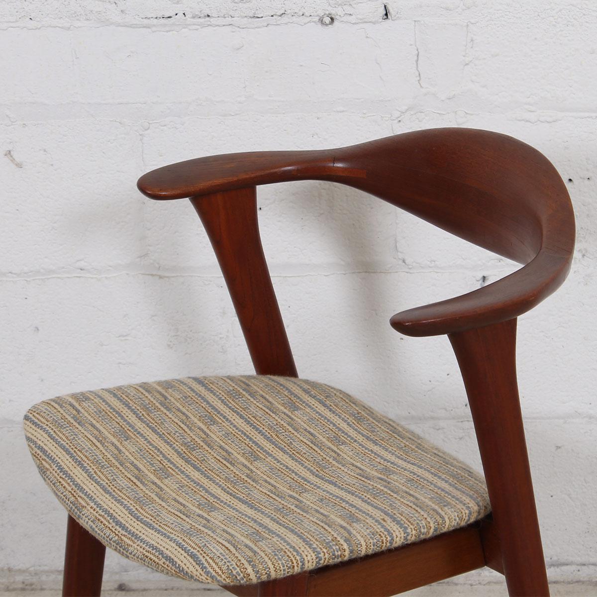 Pair of Danish Modern Teak Arm Chairs by Erik Kirkegaard 2